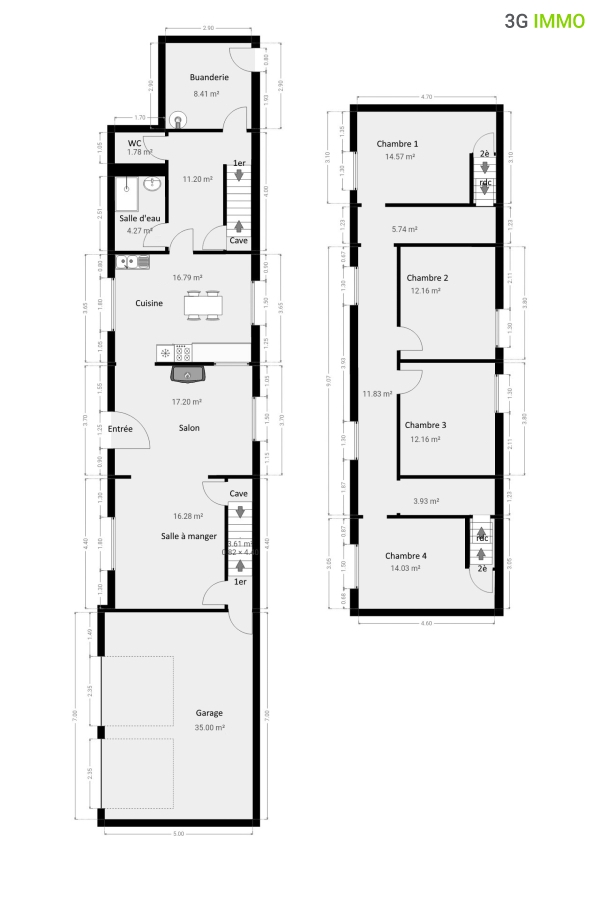 Photo 3 | Cauchy-a-la-tour (62260) | Maison de 133.00 m² | Type 6 | 102000 € |  Référence: 187485CS